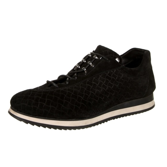 Stuart Weitzman Shoes - NWT Stuart Weitzman Relay Quilted Suede Sneakers Black Globe Shoes 8.5 N